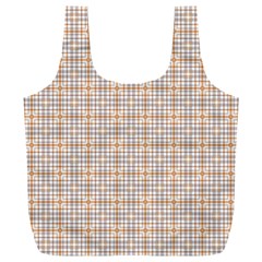 Portuguese Vibes - Brown And White Geometric Plaids Full Print Recycle Bag (xxl) by ConteMonfrey