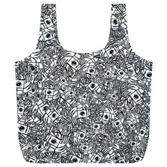 Weird Cute Fantasy Monsters Motif Pattern Full Print Recycle Bag (xl) by dflcprintsclothing