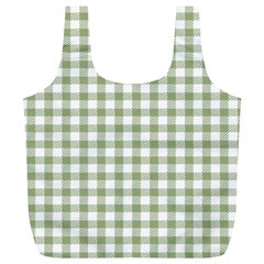Green Tea White Small Plaids Full Print Recycle Bag (xl) by ConteMonfrey