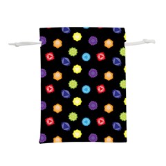 Chakra Yoga Symbol Template Lightweight Drawstring Pouch (m) by Wegoenart