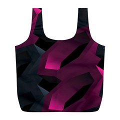 Hexagon Geometric Art Design Full Print Recycle Bag (l) by Wegoenart