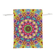 Rosette Mandala Ornament Wallpaper Lightweight Drawstring Pouch (m) by Wegoenart