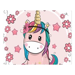 Cartoon Unicorn Fantasy Double Sided Flano Blanket (large)  by Jancukart