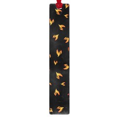 Pattern Flame Black Background Large Book Marks by Ravend