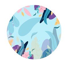 Illustration Leaves Leaf Nature Background Plant Mini Round Pill Box (pack Of 3) by Ravend