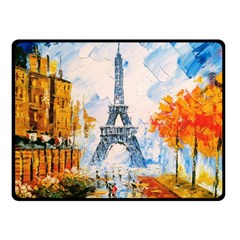 Eiffel Tower Landmark Architecture  Artistic Fleece Blanket (small) by danenraven