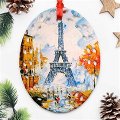 Eiffel Tower Landmark Architecture  Artistic Ornament (oval Filigree) by danenraven