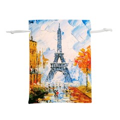 Eiffel Tower Landmark Architecture  Artistic Lightweight Drawstring Pouch (l) by danenraven