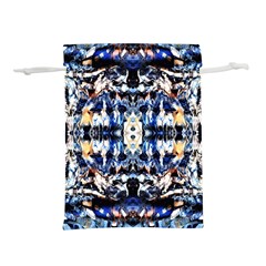 Cobalt Symmetry Lightweight Drawstring Pouch (l) by kaleidomarblingart