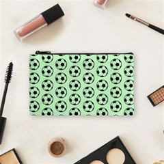 Pattern Ball Soccer Background Cosmetic Bag (small) by Wegoenart