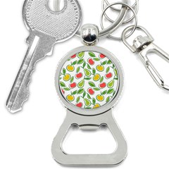 Fruit Fruits Food Illustration Background Pattern Bottle Opener Key Chain by Ravend