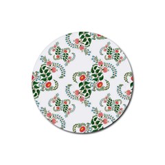 Background Pattern Texture Design Rubber Coaster (round) by Ravend
