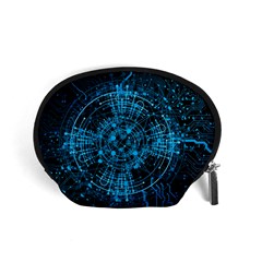 Network Circuit Board Trace Accessory Pouch (small) by Ravend