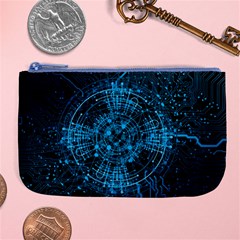 Network Circuit Board Trace Large Coin Purse by Ravend