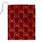 Golden bees red sky Drawstring Pouch (4XL) Back