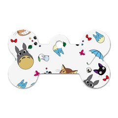 My Neighbor Totoro Cartoon Dog Tag Bone (one Side) by danenraven
