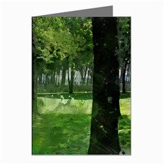 Beeches Trees Tree Lawn Forest Nature Greeting Cards (pkg Of 8) by Wegoenart