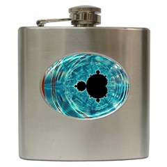 Mandelbrot Apple Fractal Abstract Hip Flask (6 Oz) by Wegoenart