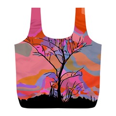 Tree Landscape Abstract Nature Colorful Scene Full Print Recycle Bag (l) by danenraven