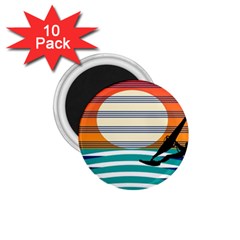 Waves Windsurfer Sun 1 75  Magnets (10 Pack)  by Ravend