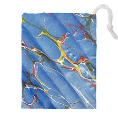Art Marble Stone Rock Pattern Design Wallpaper Drawstring Pouch (4xl) by Ravend