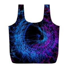 Symmetry Awesome 3d Digital Art Graphic Pattern Vortex Full Print Recycle Bag (l) by danenraven