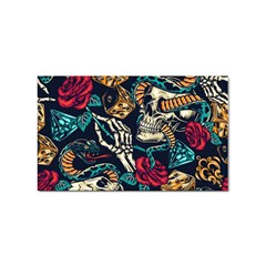 Vintage Art Tattoos Colorful Seamless Pattern Sticker Rectangular (100 Pack) by Ravend