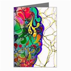 Brain Head Mind Man Silhouette Greeting Cards (pkg Of 8) by Wegoenart