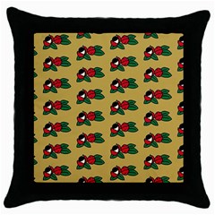 Guarana Fruit Brown Throw Pillow Case (black) by ConteMonfrey