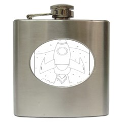 Starship Doodle - Space Elements Hip Flask (6 Oz) by ConteMonfrey