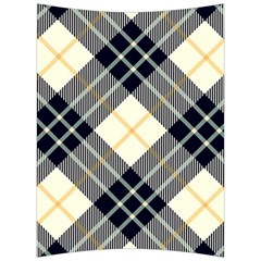 Black, Yellow And White Diagonal Plaids Back Support Cushion by ConteMonfrey