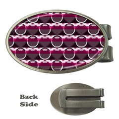 Background Geometric Pattern Orb Pattern Money Clips (oval)  by Ravend