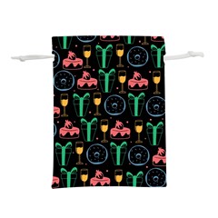 Hand-drawn-happy-birthday-pattern-background Lightweight Drawstring Pouch (m) by Wegoenart