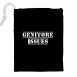 Genitore Issues  Drawstring Pouch (4XL) Back