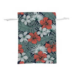 Seamless-floral-pattern-with-tropical-flowers Lightweight Drawstring Pouch (m) by Wegoenart