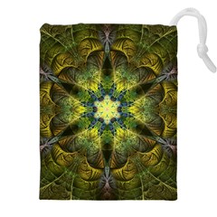 Fractal Fantasy Design Background Drawstring Pouch (4xl) by Wegoenart