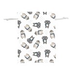 Cute Seamless Pattern With Koala Panda Bear Lightweight Drawstring Pouch (L) Back