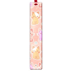 Cute Kawaii Kittens Seamless Pattern Large Book Marks by Wegoenart