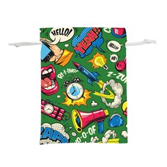 Pop Art Colorful Seamless Pattern Lightweight Drawstring Pouch (m) by Wegoenart
