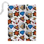Full Color Flash Tattoo Patterns Drawstring Pouch (4XL) Back