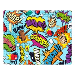 Comic Elements Colorful Seamless Pattern Double Sided Flano Blanket (large)  by Wegoenart