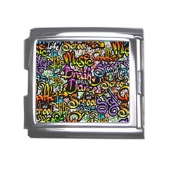 Graffiti Word Seamless Pattern Mega Link Italian Charm (18mm) by Wegoenart
