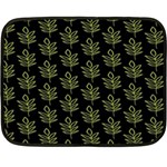 Autumn Leaves Black Double Sided Fleece Blanket (Mini)  35 x27  Blanket Back