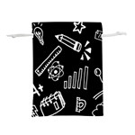 Knowledge Drawing Education Science Lightweight Drawstring Pouch (M) Back
