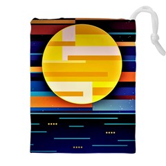 Background Abstract Horizon Drawstring Pouch (4xl) by Ravend