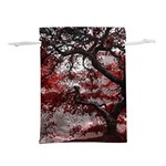 Tree Red Nature Abstract Mood Lightweight Drawstring Pouch (S) Back