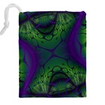 Abstract Fractal Art Pattern Drawstring Pouch (5XL) Back
