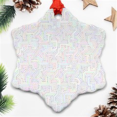Computer Cyber Circuitry Circuits Electronic Ornament (snowflake) by Jancukart