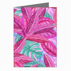 Sheets Tropical Reason Print Pattern Design Greeting Cards (pkg Of 8) by Wegoenart