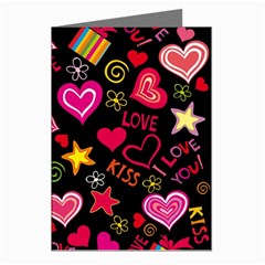 Multicolored Wallpaper, Love Vector Hearts Background Romantic Greeting Cards (pkg Of 8) by Wegoenart